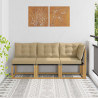 Modułowa sofa na zewnątrz z poduszką 3 Sztuka Biały