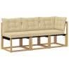Modułowa sofa na zewnątrz z poduszką 3 Sztuka Biały