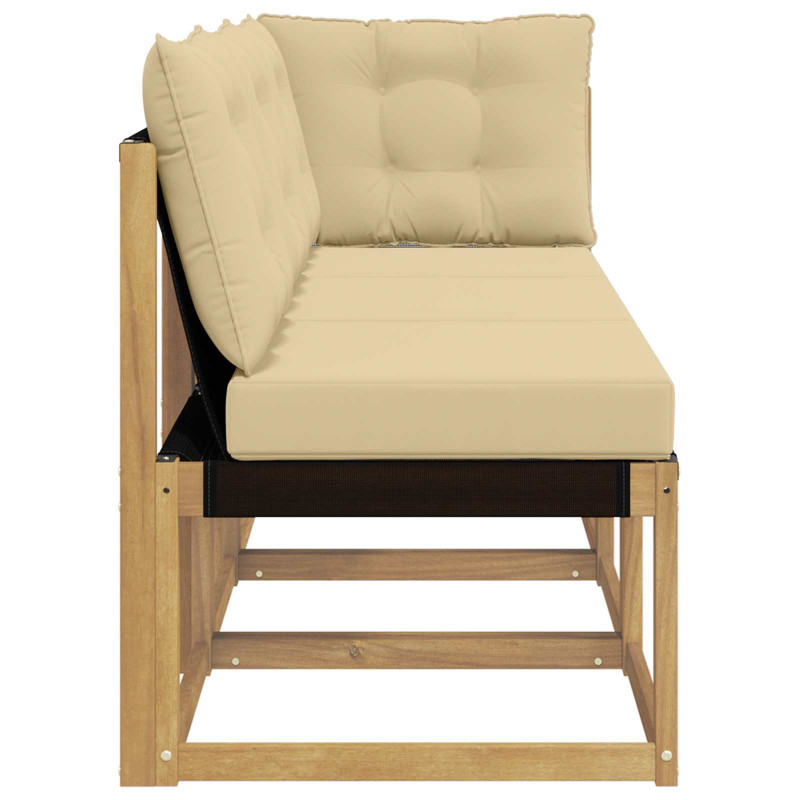 Modułowa sofa na zewnątrz z poduszką 3 Sztuka Biały