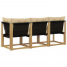 Modułowa sofa na zewnątrz z poduszką 3 Sztuka Biały