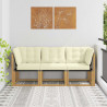 Modułowa sofa na zewnątrz z poduszką 3 Sztuka Biały