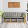 Modułowa sofa na zewnątrz z poduszką 3 Sztuka Biały