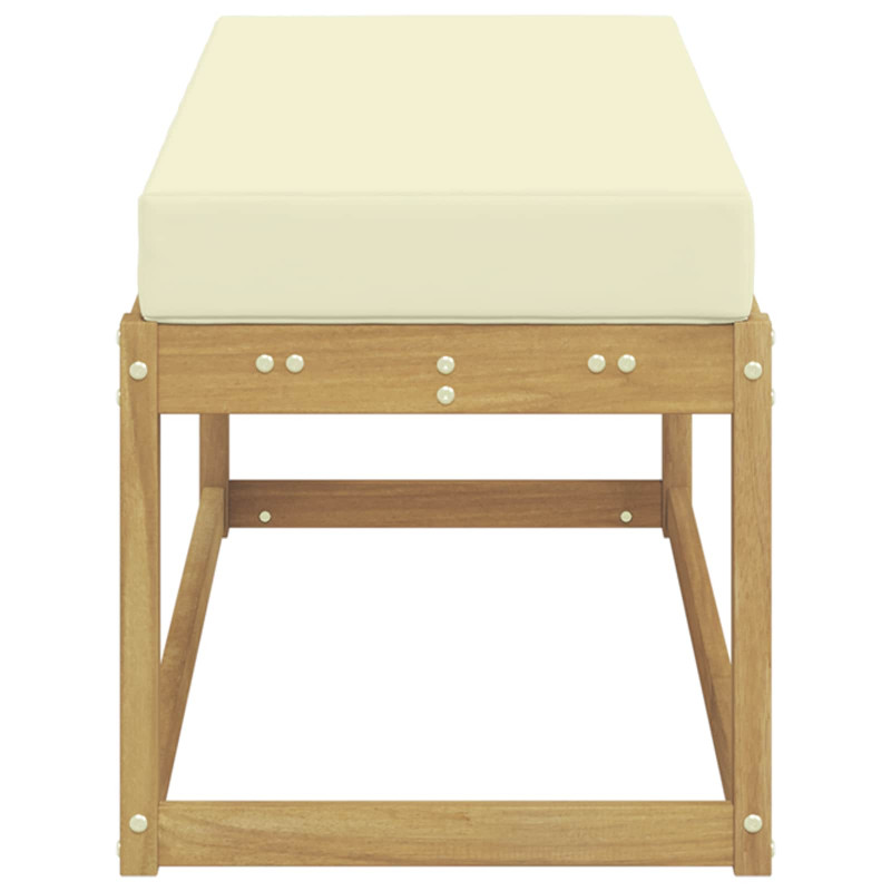 Stołek Ławka na Zewnątrz z poduszką Biały 115 x 43 x 45 cm