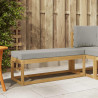Stołek Ławka na Zewnątrz z poduszką Biały 115 x 43 x 45 cm