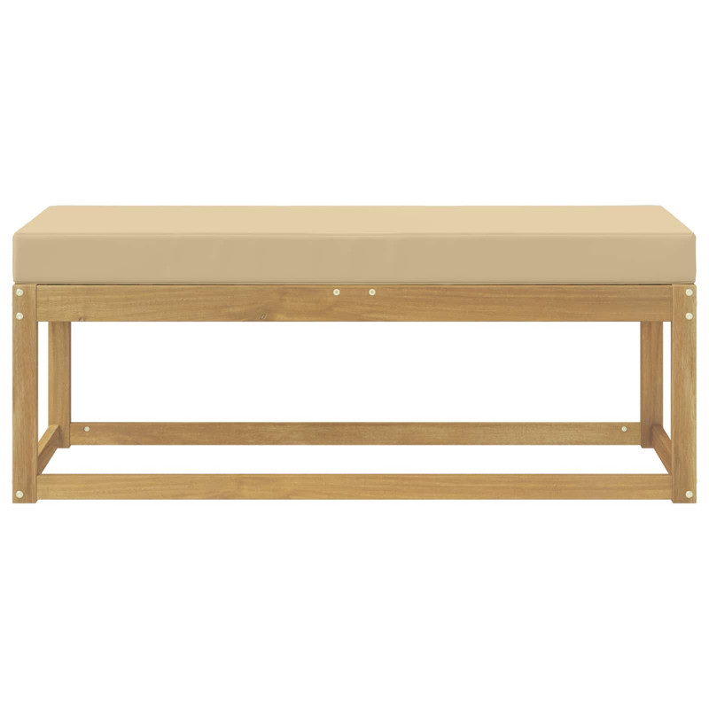 Stołek Ławka na Zewnątrz z poduszką Biały 115 x 43 x 45 cm