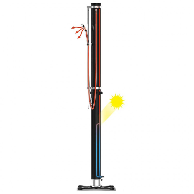 Bestway Solarny prysznic zewnętrzny Solar Flow, czarny, 20 L