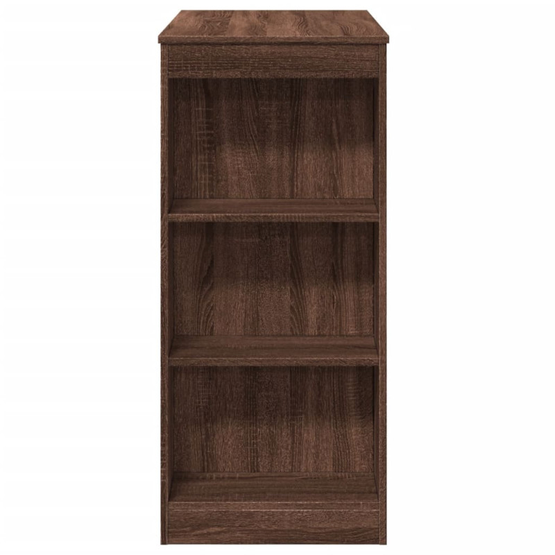 Stolik barowy z półkami, brązowy dąb, 95x47x103,5 cm