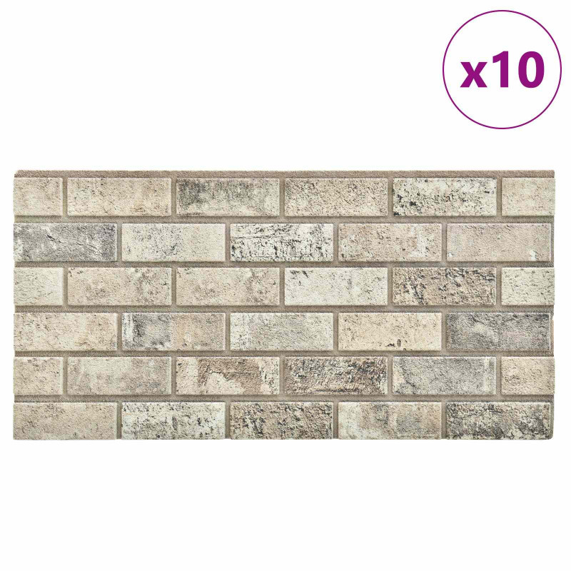 Panele ścienne 10 pcs piaskowy 100 x 50 cm Pianka EPS