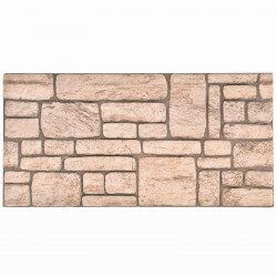 Panele ścienne 10 pcs Beżowy 100 x 50 cm Pianka EPS