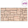 Panele ścienne 10 pcs Beżowy 100 x 50 cm Pianka EPS