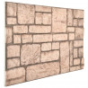 Panele ścienne 10 pcs Beżowy 100 x 50 cm Pianka EPS