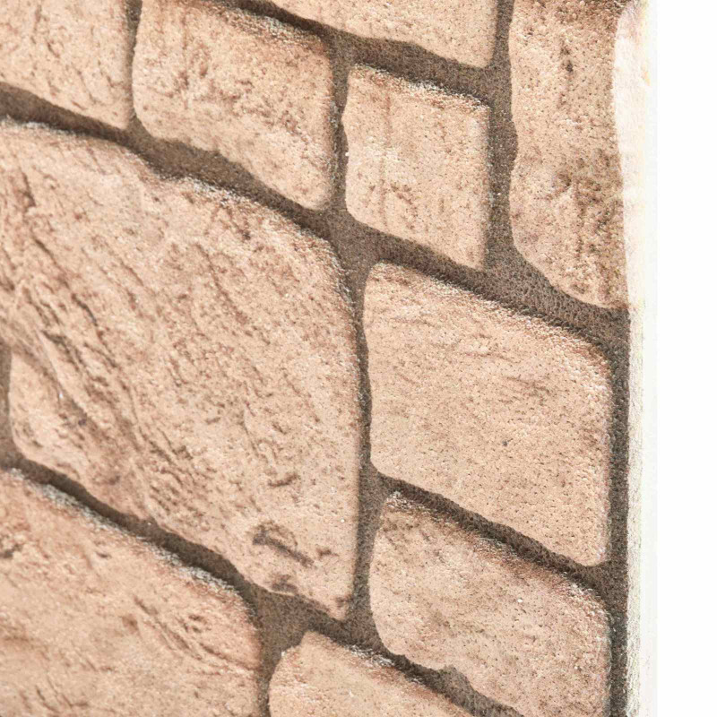 Panele ścienne 10 pcs Beżowy 100 x 50 cm Pianka EPS