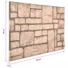 Panele ścienne 10 pcs Beżowy 100 x 50 cm Pianka EPS