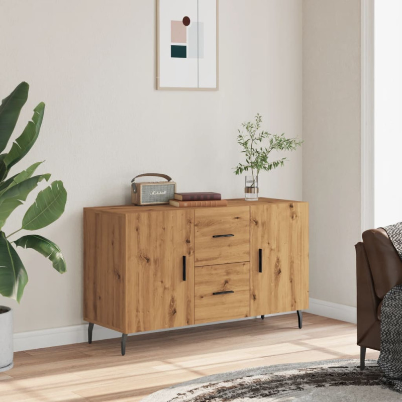 Komoda, dąb artisian, 100x36x60 cm, materiał drewnopochodny