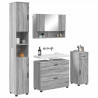 Zestaw mebli łazienkowych z szufladą z półką 4 pcs Szary Sonoma