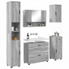 Zestaw mebli łazienkowych z szufladą z półką 5 pcs Szary Sonoma
