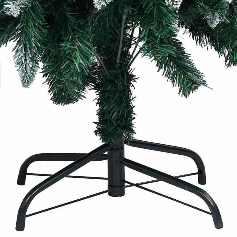 Sztuczna choinka z podstawą Zielony 150 cm PVC i Stal i Plastik