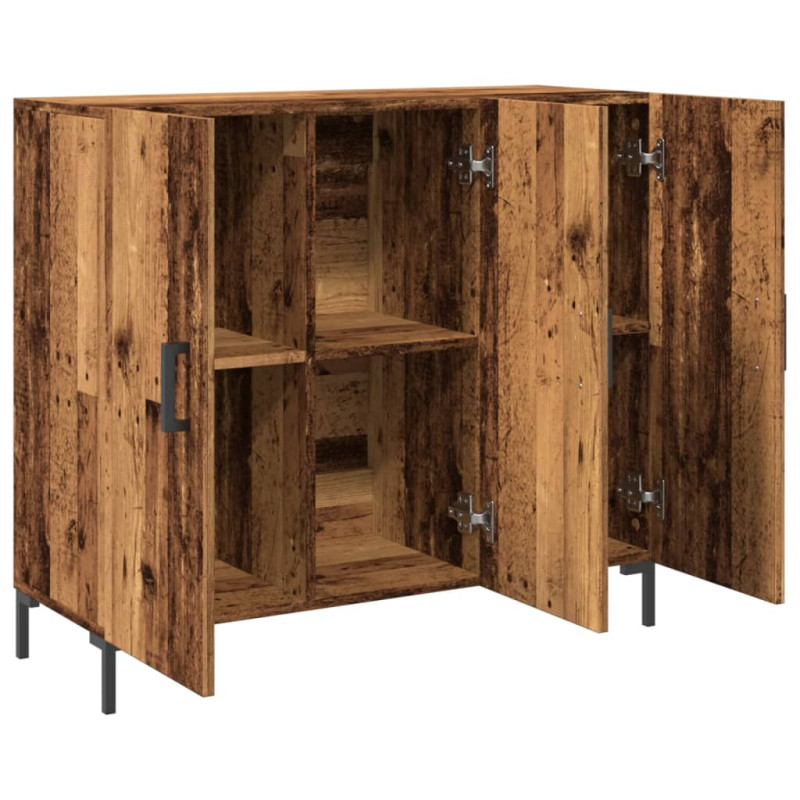 Szafka, stare drewno, 90x34x80 cm, materiał drewnopochodny
