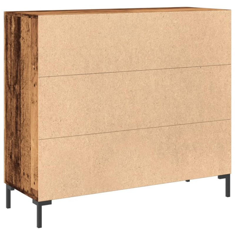Szafka, stare drewno, 90x34x80 cm, materiał drewnopochodny