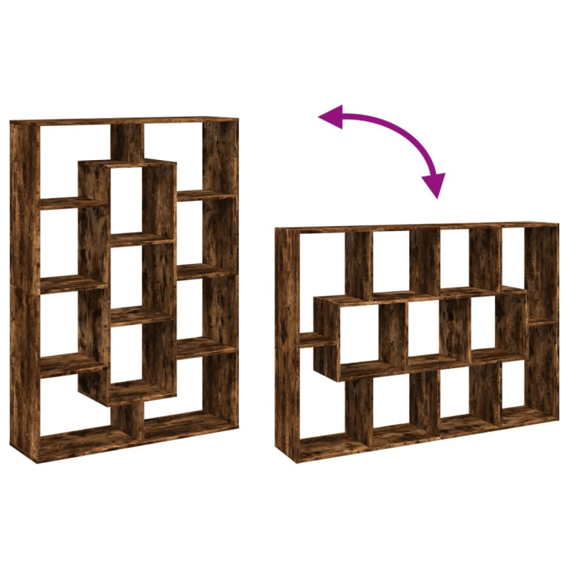 Regał, przydymiony dąb, 102x29x143 cm, materiał drewnopochodny