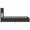 Stelaż łóżka z przechowywaniem i zagłówkiem Czarny 100 x 200 cm