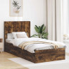 Stelaż łóżka z przechowywaniem i zagłówkiem Dąb wędzony