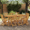 Krzesła Bistro na Zewnątrz 8 pcs naturalny 40 x 42 x 85 cm