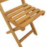 Krzesła Bistro na Zewnątrz 8 pcs naturalny 40 x 42 x 85 cm