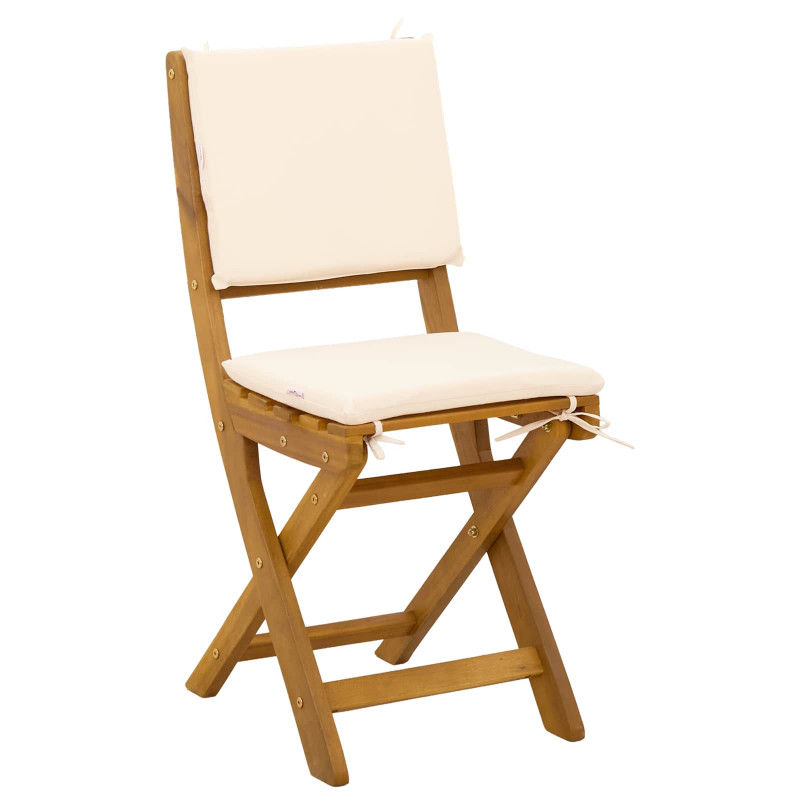 Krzesła Bistro na Zewnątrz 6 pcs kremowobiały 38 x 46 x 85 cm