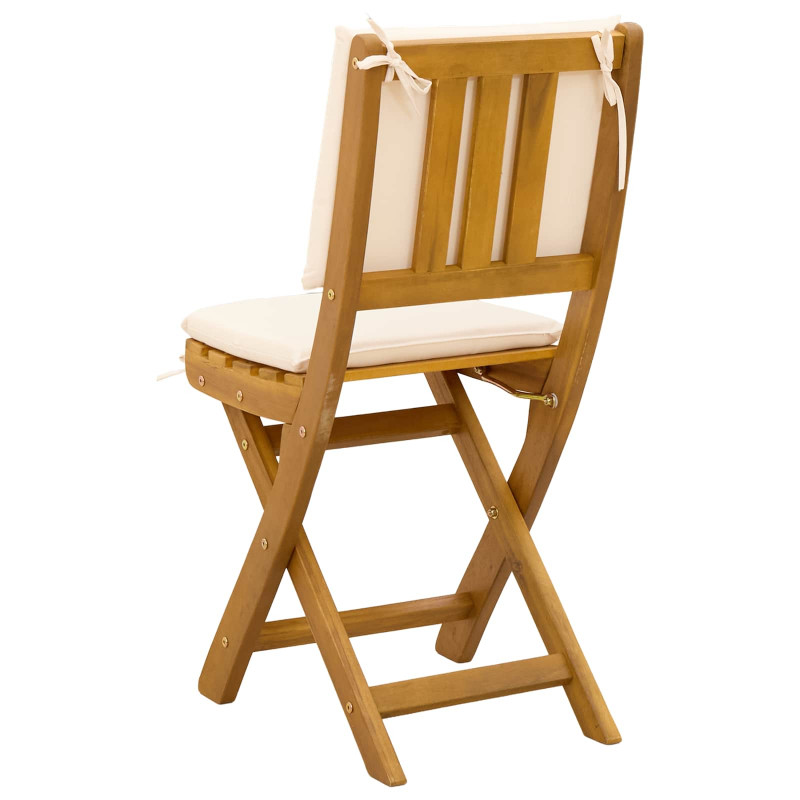 Krzesła Bistro na Zewnątrz 8 pcs kremowobiały 38 x 46 x 85 cm