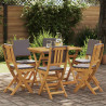 Krzesła Bistro na Zewnątrz 6 pcs ciemnoszary 38 x 46 x 85 cm