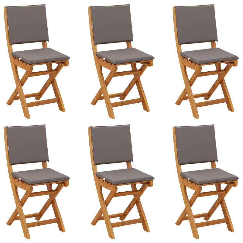 Krzesła Bistro na Zewnątrz 6 pcs ciemnoszary 38 x 46 x 85 cm