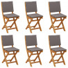Krzesła Bistro na Zewnątrz 6 pcs ciemnoszary 38 x 46 x 85 cm
