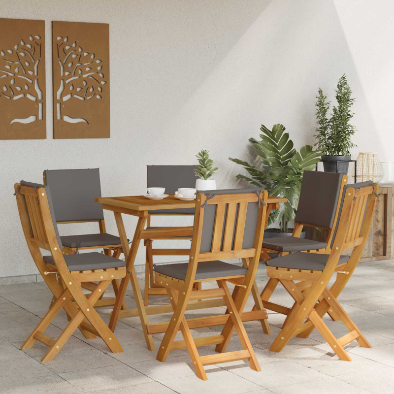 Krzesła Bistro na Zewnątrz 6 pcs ciemnoszary 38 x 46 x 85 cm