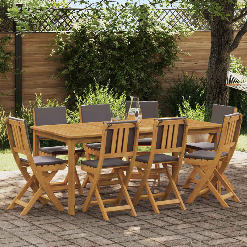 Krzesła Bistro na Zewnątrz 8 pcs ciemnoszary 38 x 46 x 85 cm