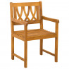 Ławka ogrodowa 4 pcs naturalny 56 x 55,5 x 90 cm