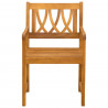 Ławka ogrodowa 4 pcs naturalny 56 x 55,5 x 90 cm
