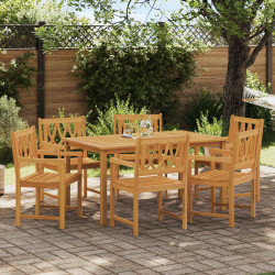 Ławka ogrodowa 6 pcs naturalny 56 x 55,5 x 90 cm