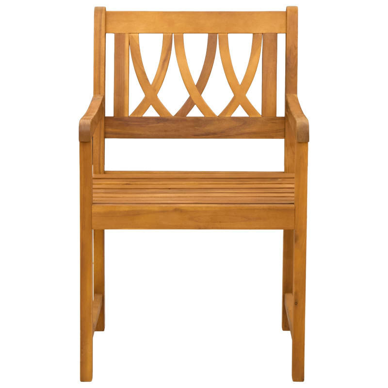 Ławka ogrodowa 6 pcs naturalny 56 x 55,5 x 90 cm