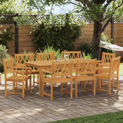 Ławka ogrodowa 8 pcs naturalny 56 x 55,5 x 90 cm