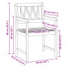 Ławka ogrodowa 8 pcs naturalny 56 x 55,5 x 90 cm