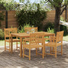 Ławka ogrodowa 4 pcs naturalny 56 x 55,5 x 90 cm