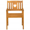 Ławka ogrodowa 6 pcs naturalny 56 x 55,5 x 90 cm