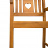 Ławka ogrodowa 6 pcs naturalny 56 x 55,5 x 90 cm
