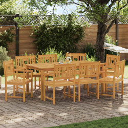 Ławka ogrodowa 8 pcs naturalny 56 x 55,5 x 90 cm