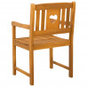 Ławka ogrodowa 8 pcs naturalny 56 x 55,5 x 90 cm