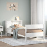 Łóżko z regałem, bez materaca, białe, 75x190 cm, sosnowe