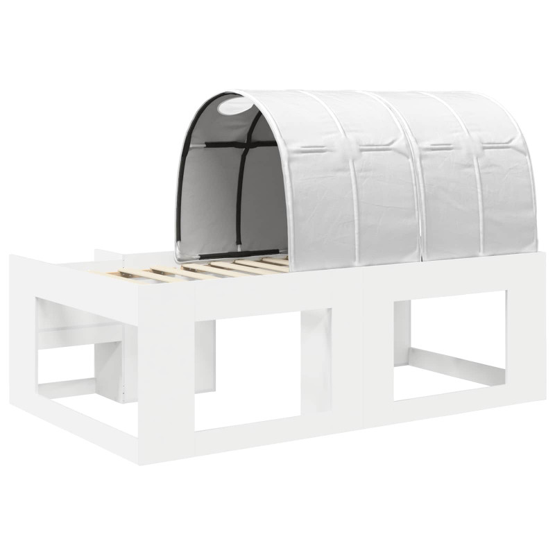 Łóżko z tunelami Biały 75 x 190 cm Materiał drewnopochodny