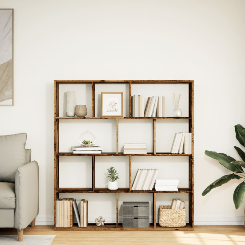 Regał, stare drewno, 132x29x141,5 cm, materiał drewnopochodny