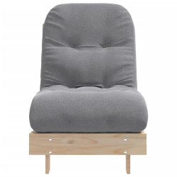 Sofa rozkładana typu futon, z materacem, 60x206x11 cm, sosnowa